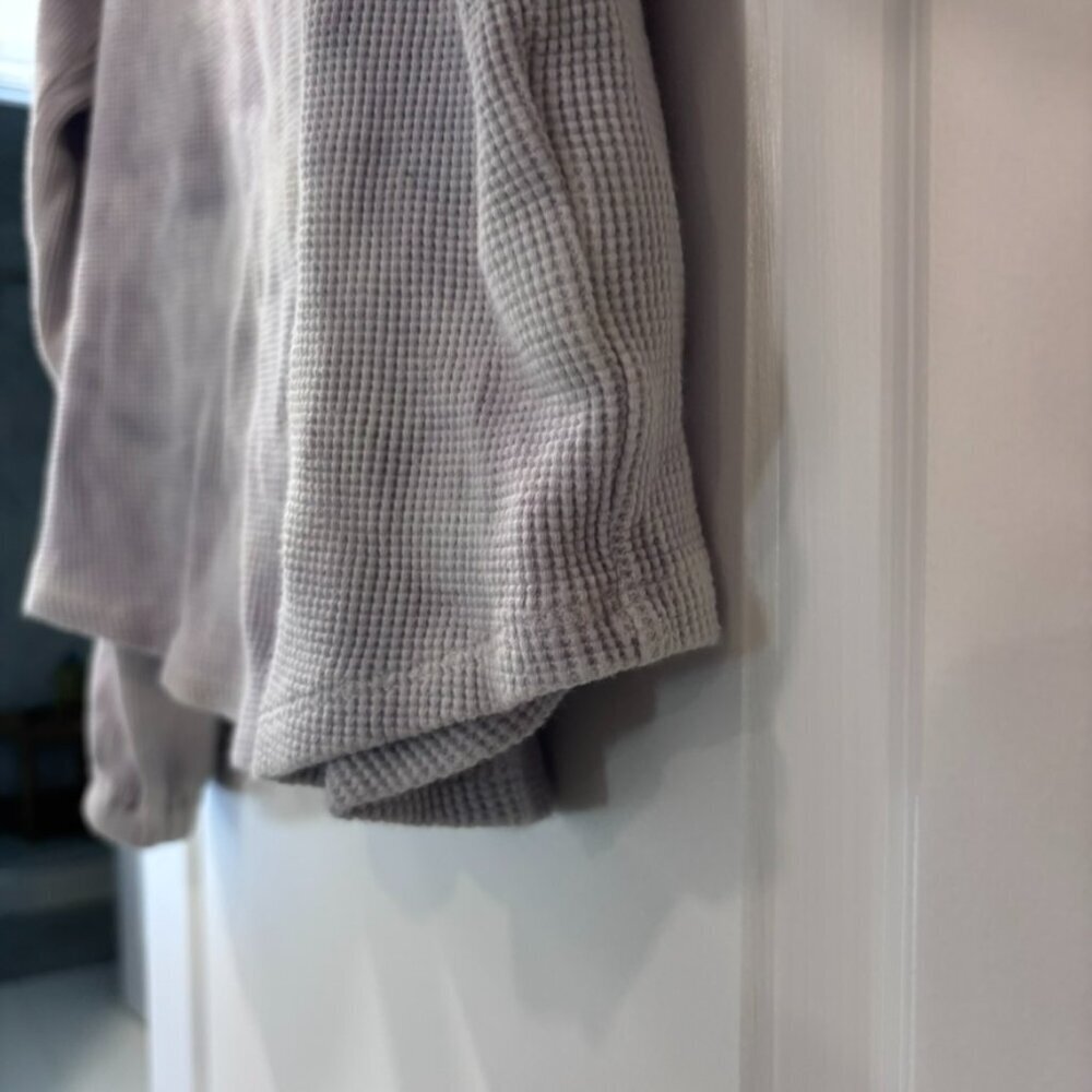 Madewell MWL Waffle Half-Zip Shirttail Sweatshirt in Tie-Dye - Picture 9 of 11